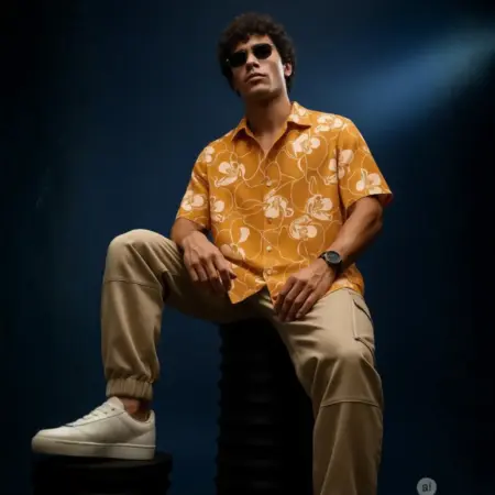 ADY Trends Midnight Comics Statement Shirt