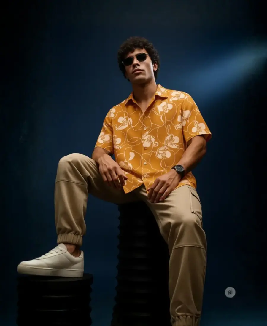 ADY Trends Midnight Comics Statement Shirt